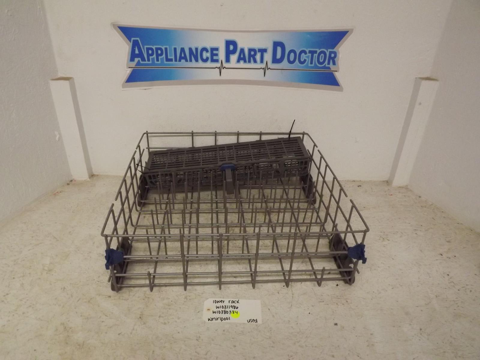 Whirlpool Dishwasher W10311986 W10380384 Lower Rack Used Whirlpool Dishwasher W10311986 W10380384 Lower Rack Used